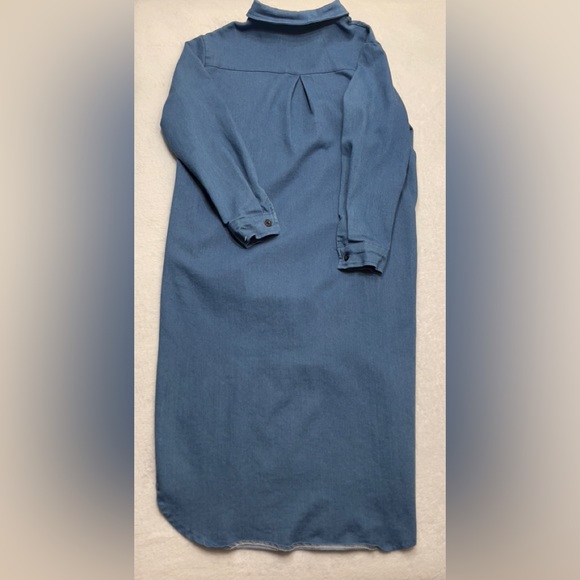 Denim Button Down Shacket Top - Picture 6 of 7